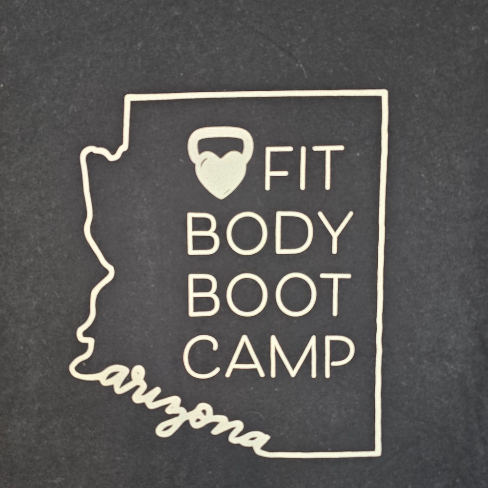 Next Level Apparel Fit Body Boot Camp Arizona Black Graphic T-Shirt Mens Medium - Picture 3 of 7
